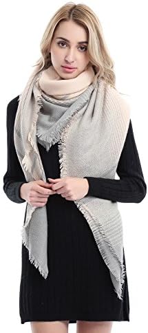 Women's Plaid Scarf Square Long Scarves Stylish Warm Blanket Scarf Gorgeous Wrap Shawl Cozy Tartan Wrap Oversized Shawl