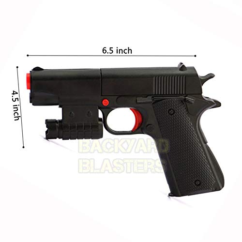 Backyard Blasters Toy Gun Colt M1911A1 Rubber Bullet Pistol Mini Pistols,Kids Softs Foam Dart