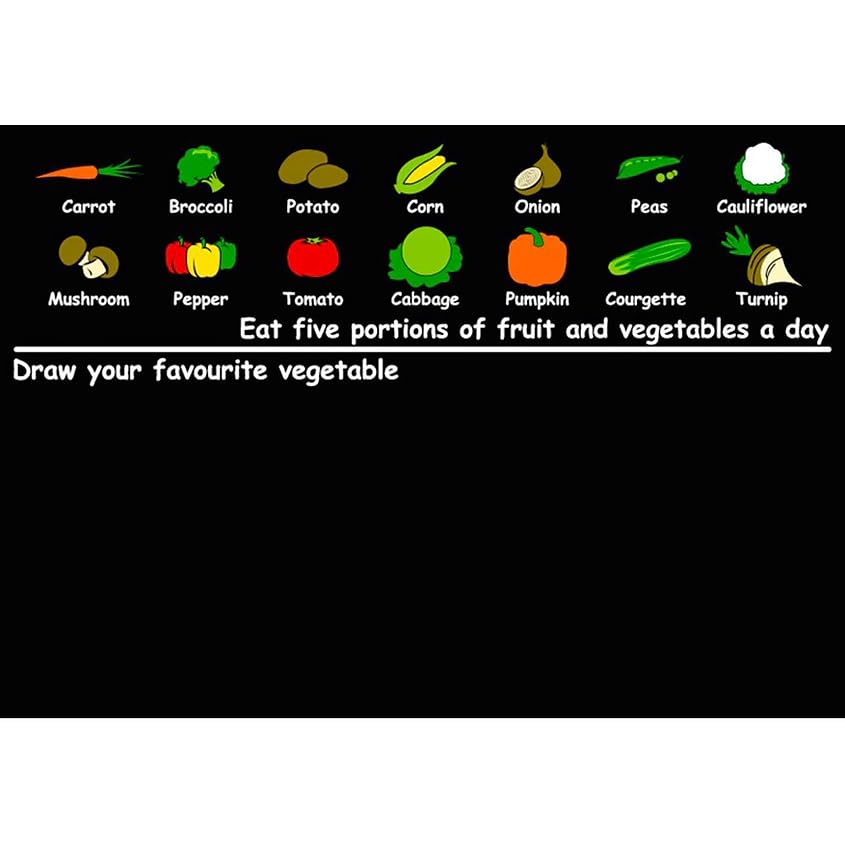 Vegetable Chalkboard - (W 840mm x H 600mm)