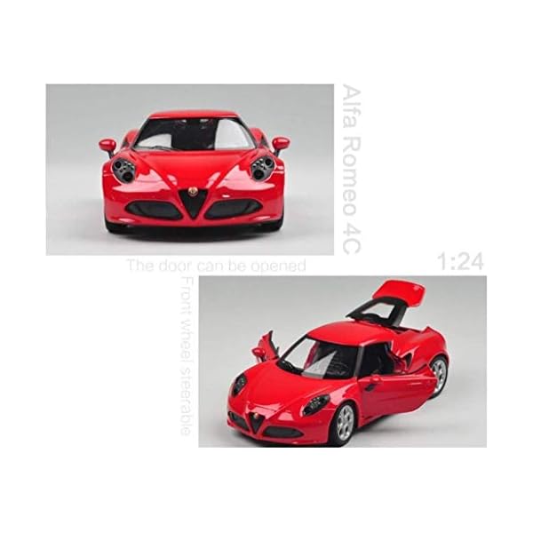 NYDZDM Auto Modellauto 1:24 Alfa Romeo 4C Simulation Legierung Druckguss Spielzeug Schmuck Sportwagen Kollektion Schmuck… – Bild 5