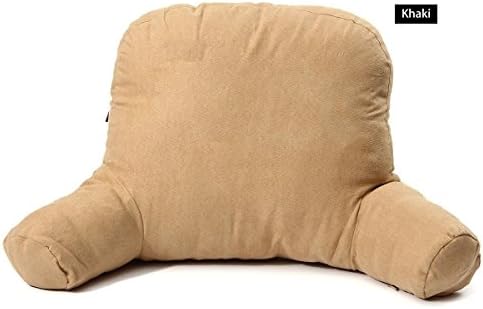 Bed Rest Backrest Pillow Back Khaki Cushion Arms Twill Back Support Lounger Cushion Reading Bedroom