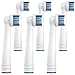 Amazon Brand - Solimo Total Power Replacement Brush Heads, 6 Count (Pack of 1) (Fits Most Oral-B Electric Toothbrushes), Blue