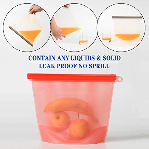 image for ALANCARL Silicone Bags,Reusable Silicone Food Airtight Seal Food Prese