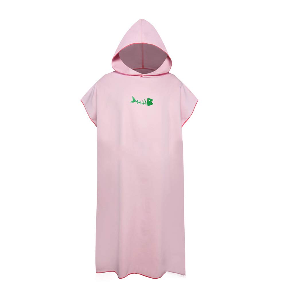 Beach Swimming Changing Robe Towel screen Vacation With Hood Water Absorb Quick Drying Surfing Poncho be Adults Soft Wetsuit Changing Swimming Gift Outdoor(Light Pink)