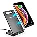 Fast Wireless Charger, TECHDOTY Qi Charge Wireless Charging Stand Compatible iPhone Xs Max/Xs /Xr/X/8/8 Plus, Galaxy S10/S10 Plus/Note 9/S9/Note 8/S8/ S7 S7 Edge/S6 Edge Plus/Note 5 (No AC Adapter)
