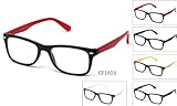 IG Unisex Clear Lens Matte Color Temple Fashion Glasses
