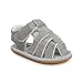 Save Beautiful Summer Baby Sandals Infant Boys Soft Sole Non-Slip First Walkers Shoes (5.12inches(12-18months), Style(C)-Gray)