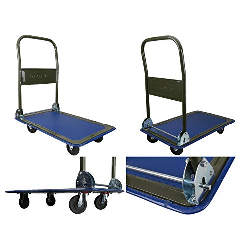 image for Olympia Tools 85-180 300LB Folding Rolling Flatbed Cart Hand Platform 