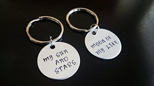 Game of Thrones inspired quote Moon of my Life My Sun and Stars Hand stamped Key Chain