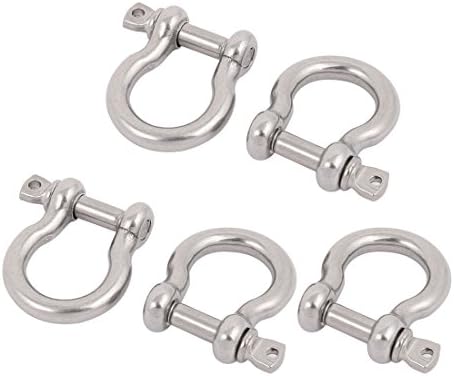 sourcing map 5 piezas Sujetador de cuerda de alambre de acero inoxidable 304 grillete aparejo de rosca M4: Amazon.es: Bricolaje y herramientas