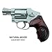 Altamont - S&W J Round Revolver Grips - Bateleur - Real Wood Gun Grips fit Smith & Wesson J Frame Round Butt .38 Special and 9mm Revolvers - Made in USA - Rosewood - Crocback