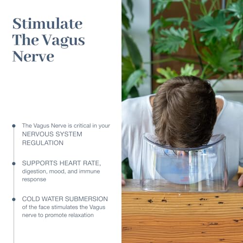 The FaceTub Face Ice Bath Bowl with Breathing Tube, Face Tub Ice Bowl for Cold Therapy to Support Skin Health & Relaxation, FaceTub for Facial Bath Cold Plunge, Vagus Nerve Stimulator Made in the USA
