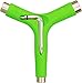 All in One Skate T/Y Tool Skateboard Tool, Multi-Function and Portable Skate Tool for Peny Borad and Longboard Screwdriver (Green Y)