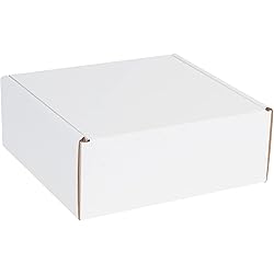 BOX USA BMFL10104 10"L x 10"W x 4"H, White