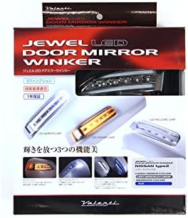 Valenti Jewel LED door mirror winker Nissan Type 2 light smoke / black chrome / blue marker DMW-N2SB