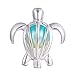 Vie jeune 10pcs Bright Silver Turtle Charms Pearl Cage Locket Beads Cage Pendant Jewelry Making Supplies-For Oyster Pearls, Essential Oil Diffuser, Fun Gifts (Turtle-1)