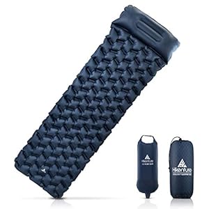 Hikenture Camping Kampeermat, isomat, opblaasbaar, met kussen, duurzaam, luchtmatras, klein verpakkingsformaat…