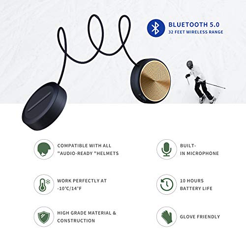 Unigear Bombing Bluetooth Ski Helmet Speakers with HDR Audio Technology