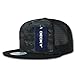 DECKY 5 Panel Flat Bill Trucker Hats, Night/Black