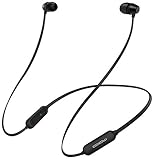 MoKo Bluetooth Headphones, Wireless Neckband Headset w/Mic & Siri IPX5 Waterproof HD Stereo Sweatproof in Ear Earbuds 9 Hour Battery Hands-Free Calls Sports Earphones, Black