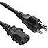 E156136 (UL) 3x18 AWG 60&deg;C 300V Universal Power Cord for NEMA 5-15P to IEC320C13, Black (1.5 Meters) PWC75A150US