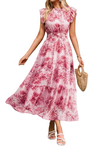 BerryGo Womens Floral Wedding Guest Dress