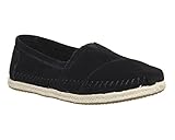 TOMS Women's Black Suede Rope Sole WM ALPR 10007560 (Size: 7)