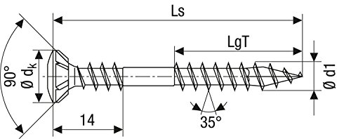SPAX Fassadenschraube aus Edelstahl rostfrei A2, 4,5 x 50 mm, 200 Stück, T-STAR plus, Reduzierter Linsensenkkopf… – Bild 4