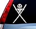 DeadPool With Guns And Sword Decal Vinyl Sticker|Cars Trucks Vans Walls Laptop| WHITE |5.5 x 4 in|CCI738
