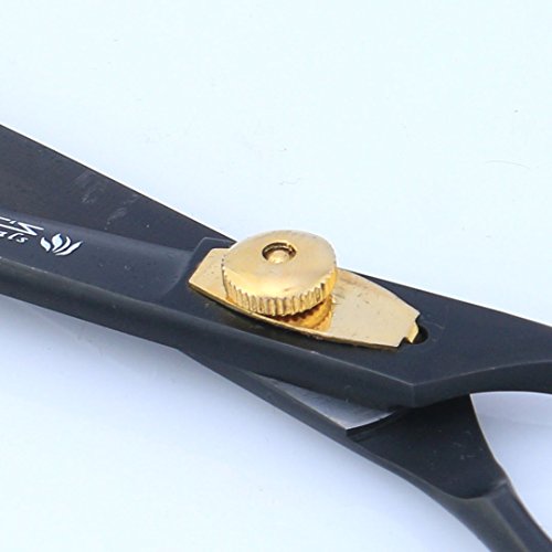 Macs Professional Black & Gold Plated Beauty full Double Tone Combination Razors Edge Barber Hair Cutting Scissor /Shear Set Made Of 440 Japanese Stainless Steel 5.5" -15043