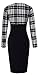 HOMEYEE Women's Long Sleeve Wear to Work One Piece Pencil Dress B10 (Medium, Black)