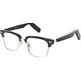 GUAZI STORE Bluetooth Audio Smart Glasses with Blue Light Filter LensesSmart Calls to Wake up Voice Assistants to Answer Calls/Listen to musicFashion Cool Glasses,black