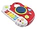 Toy Guitar 3-in-1 Musical Toy Guitar,Keyboard,Jazz Drum 3D Light Toy for Kids Musical Instrument Playset w/ Music, Lights (Red)