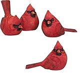 Set of 4 Small Resin CARDINAL Figurines #U2813