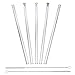 Reusable Glass Straws by STRAWGRACE | Straight with Colored Tips, Set of 5 with 2 Brushes, Handmade Clear Glass Drinking Straws for Smoothies, Cocktails, Milkshake, 23cm x 10mm, Thick, BPA Free