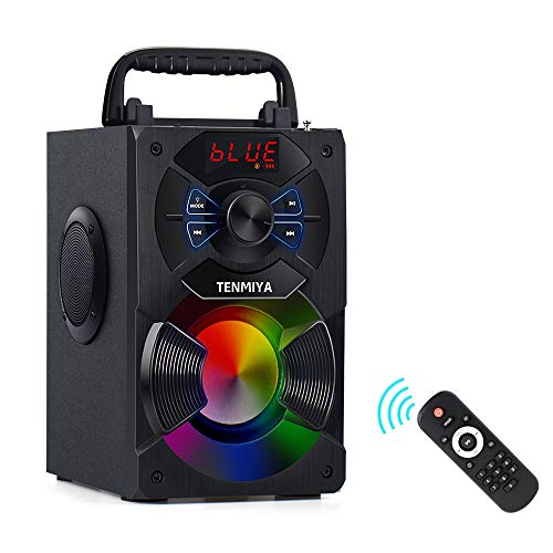 TENMIYA A13 Portable Bluetooth Speaker with Subwoofer, FM Radio