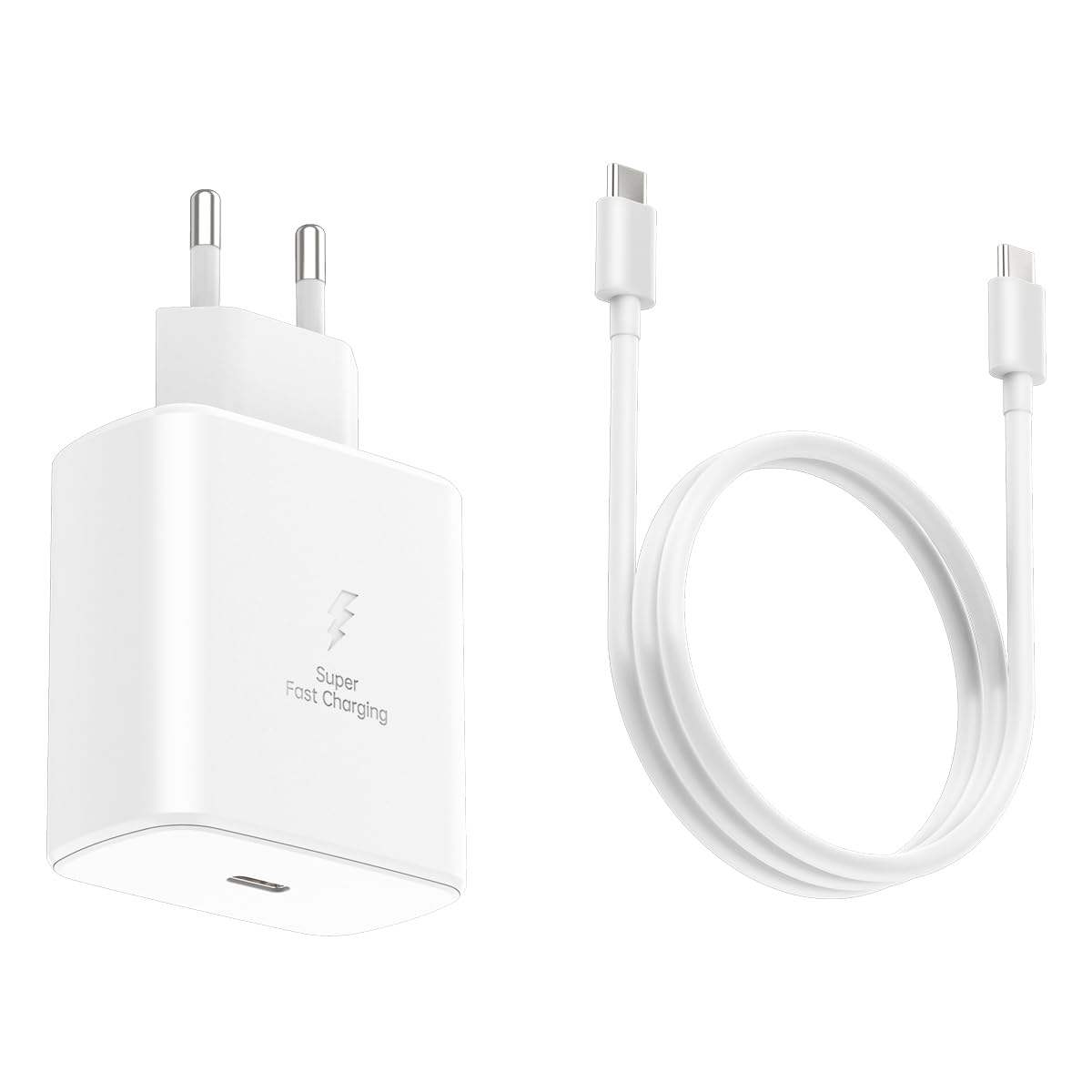 45W Europe Super Fast Charger European Travel Plug Adapter for Samsung Galaxy S26 S25 S24 S23 S22 S21 Ultra Plus iPhone MacBook iPad EU International Adaptor USB C Wall Charger PD PPS Italy Spain Euro