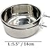 Old Tjikko Small Dog Cats Bowl,Pet Food Bowls 0oz 20oz 30oz Bird Hamster Small Animal Cup with Holder,Stainless Steel Cage Coop Hook Cup for Small Animal Cage Bowl (1pc-30oz Stainless Steel Bowl)thumb 2