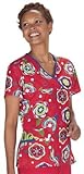 Wonderwink Women's Printed Mock Wrap Top