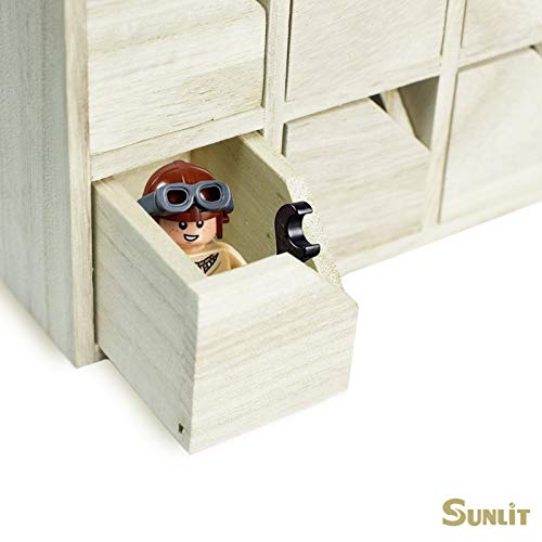 Sunlit Classical Wooden Advent Calendar With Drawers Unfinished
