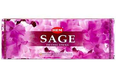 Sage - Box of Six 20 Stick Hex Tubes - HEM Incense Hand Rolled In India