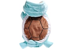 CHEZABBEY ChezAbby Funny Tortoise Cat Dog Costumes Halloween Christmas Pet Cosplay Clothes Adorable Flannel Dog Pajamas Outfit Soft Velet Puppy Apparel Fleece Doggie Sweater Warm Cat Coat XX-Small