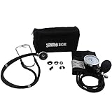 Santamedical Adult Deluxe Aneroid Sphygmomanometer with Stethoscope, Cuff and Carrying case