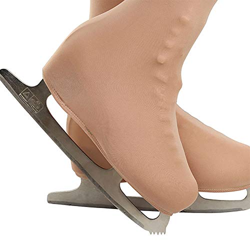 DANCEYOU Ice Figure Skating Tights Over The Boot for Girls 120 Denier High Stretch Tan Size MC - Thumbnail 6