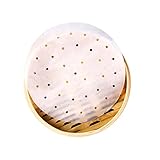 Uarter Premium Perforated Parchment Round Bamboo Steamer Paper Liners ,Diameter 9 Inch, Suitable for Air Fryer, Steaming Basket, Cooking, Vegetables, Rice, Dim Sum (150pcs)
