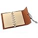 Beyong Bullet Notebook Journal, Leather Writing Notebook for Men Women, Refillable Diary Sketch Book Gift for Him Her (Red Brown, 7 Inch)