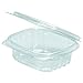 Secure Seal AD16S 16-Ounce Capacity 7.25-Inch Length by 6.38-Inch Width by 1-Inch Height Clear Color 1 Compartment Plastic Shallow Hinged Deli Container 100-Pack (2 Packs of 100)
