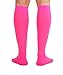Mojo - Compression Socks for Women and Men 20-30mmHg Knee High - Medical Graduated Compression Socks for Varicose Veins Circulation, Swelling, Travel - Pink, Medium - M809