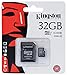 Kingston Digital 32GB microSDHC Class 10 UHS-I 45MB/s Read Card with SD Adapter (SDC10G2/32GB)