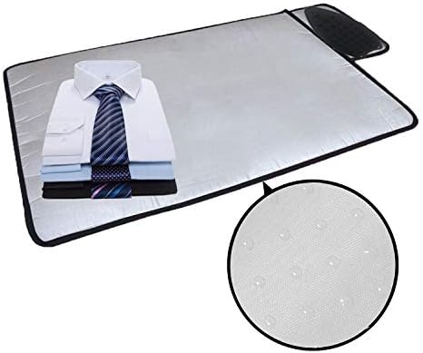 HOMILA Portable Ironing Mat with Silicone Iron Rest Skip Resistant Ironing Blanket Heat Resistant Pad Steaming Mat 19.5" X 28"